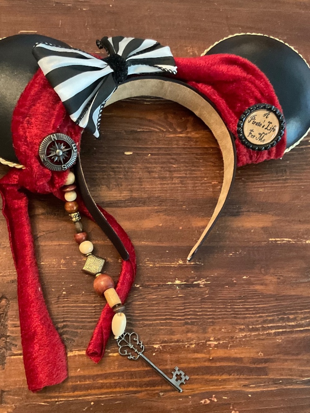 Pirates of the Caribbean Ears, A Pirate’s Life for me headband and key